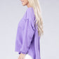 Double Gauze Oversized 3/4 Button Henley Neck Top