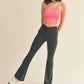 Dottie Black High Waist Crossover Flare Legging