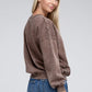 Acid Wash Fleece Oversized Pullover