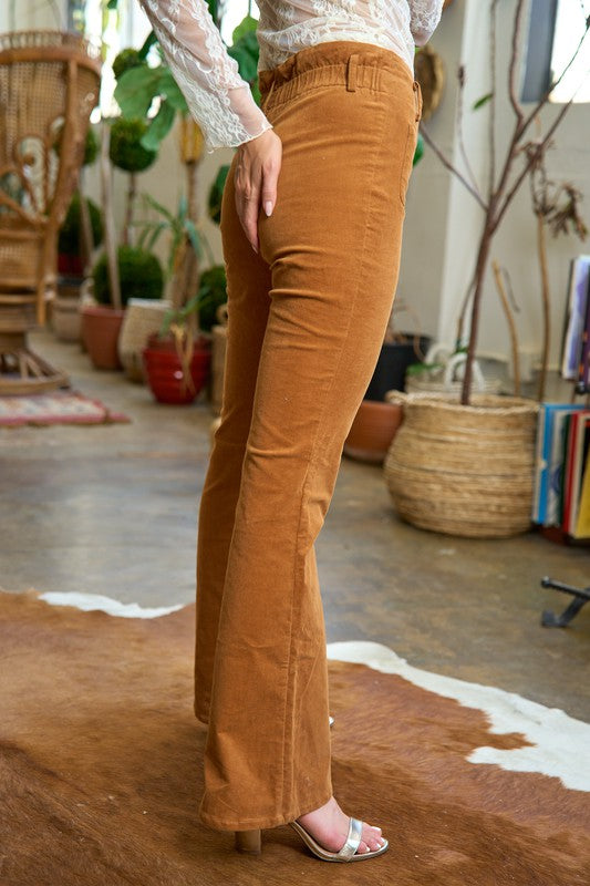 CORDUROY FLARE PANTS PLUS