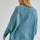 Pattern Knit Dolman Sleeve Solid Slouch Cardigan