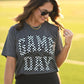 Charcoal Checkered Game Day Tee