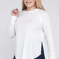 Mia Plus Melange Baby Waffle Long Sleeve Top