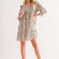 And The Why Leopard Ruffle Hem Woven Mini Dress