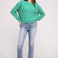 Brushed Melange Hacci Hi-Low Hem Sweater