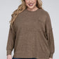 Plus Brushed Melange Drop Shoulder Sweater