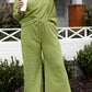 Double Take Full Size Textured Long Sleeve Top and Drawstring Pants Set