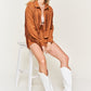 Suede studded fringe jacket PLUS