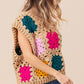 BiBi Granny Square Openwork Sweater Vest