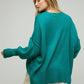 Lindsey Plus Solid Boat Neck Long Sleeve Sweater