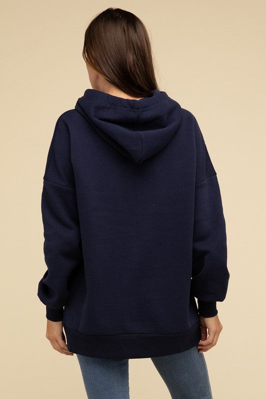 Oversized Hoodie Longline Sweatshirt