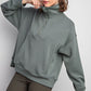 Modal Poly Span Quarter Zip Funnel Neck Pullover