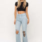 90"s Vintage Crop Flare Jeans