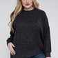 Plus Brushed Melange Drop Shoulder Sweater