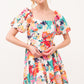 And The Why Square Neck Puff Sleeve Floral Dress