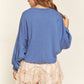 TERRY BATWING SLEEVE TOP