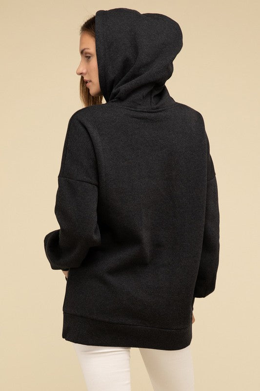 Oversized Hoodie Longline Sweatshirt