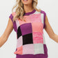 BiBi Color Block Round Neck Sweater Vest