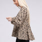 Leopard Print Ruffle Hem Blouse