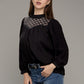 Lace yoke blouse