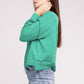 Brushed Melange Hacci Hi-Low Hem Sweater