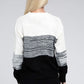 Color Block Round Neck Sweater