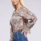 Floral Print Tie Neck Blouse