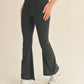 Dottie Black High Waist Crossover Flare Legging