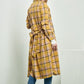 PLAID PRINT COLLAR LONG SHIRT DRESS