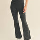 Dottie Black High Waist Crossover Flare Legging