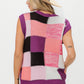 BiBi Color Block Round Neck Sweater Vest