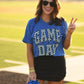 Royal Blue Checkered Game Day Tee