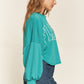 TERRY BATWING SLEEVE TOP