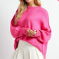 Lindsey Plus Solid Boat Neck Long Sleeve Sweater