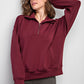 Modal Poly Span Quarter Zip Funnel Neck Pullover