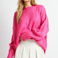 Lindsey Plus Solid Boat Neck Long Sleeve Sweater