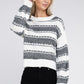 Two Tone Drop Shoulder Sweater