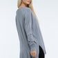 Hi-Low Hem Front Seam Sweater