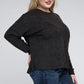 Plus Ribbed Brushed Melange Hacci Sweater