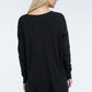 Hi-Low Hem Front Seam Sweater