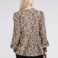 Leopard Print Ruffle Hem Blouse