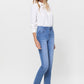 High Rise Stretch Crop Slim Straight