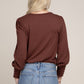 Leg of Mutton Sleeve Knit Top