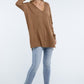 Hi-Low Hem Front Seam Sweater