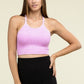 Washed Ribbed Seamless Cropped Cami Top