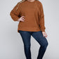 Plus Brushed Melange Drop Shoulder Sweater