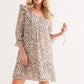 And The Why Leopard Ruffle Hem Woven Mini Dress