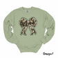 Camo Coquette Bow Crewneck