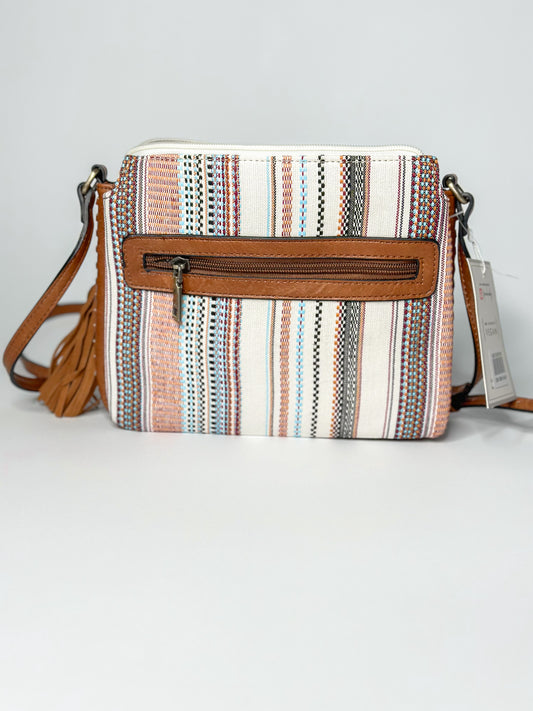 Sabrina 2 Tone Crossbody w/ 3 Compartments