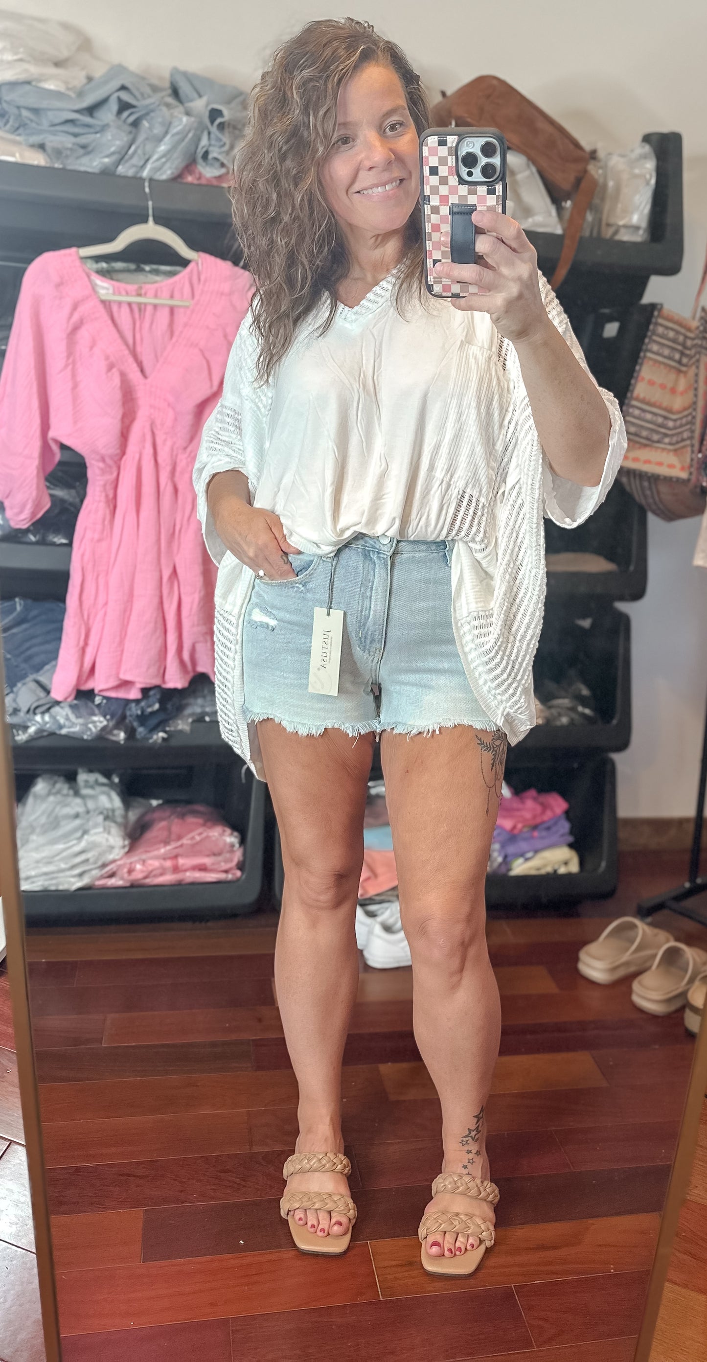 July Distressed Jean Short